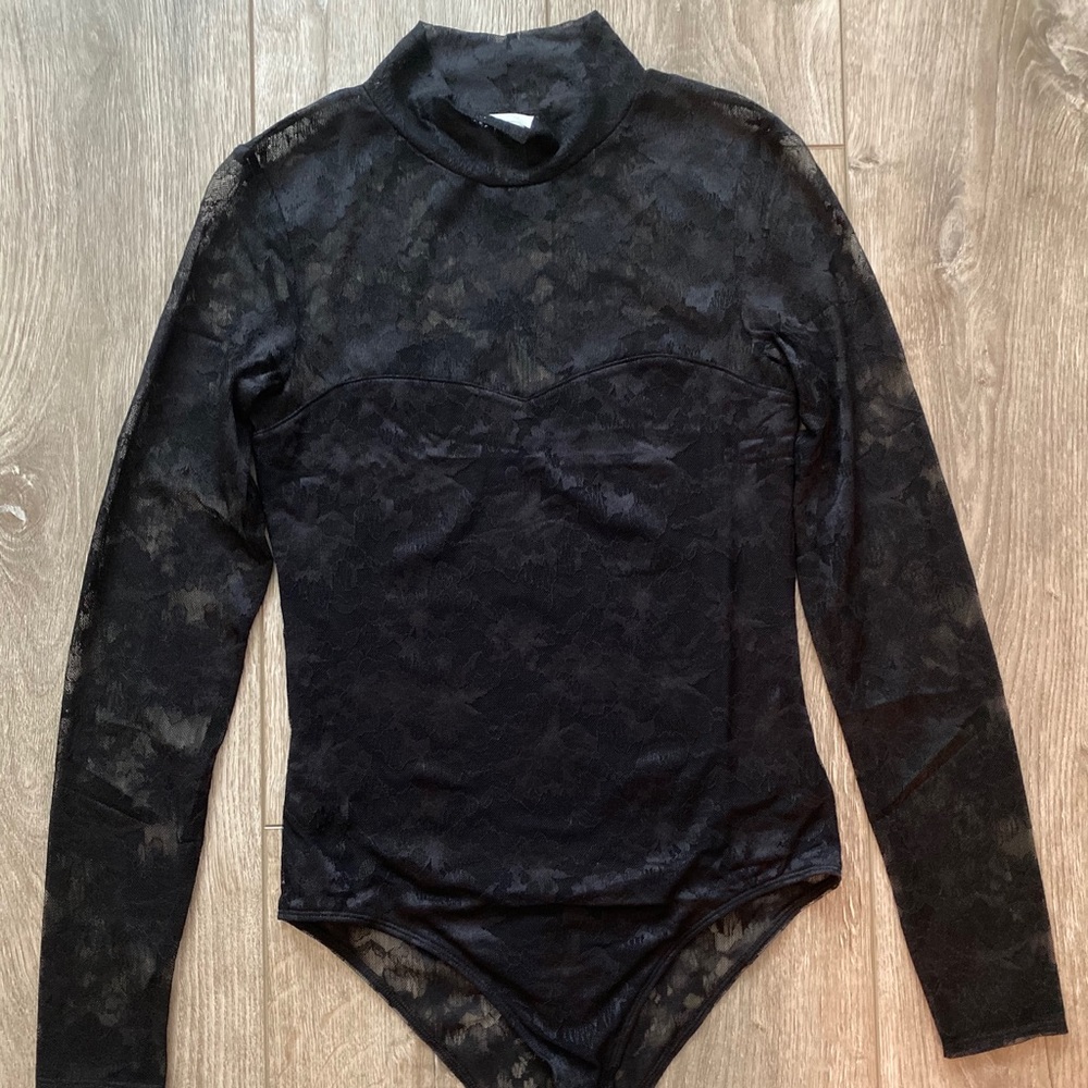 H&M Black lace Bodysuit